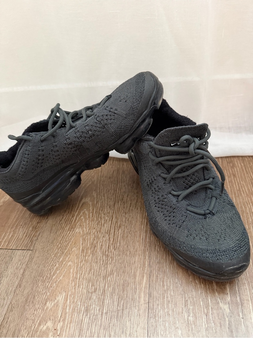 Nike Vapormax Men's All-Black Knit Running Sneakers